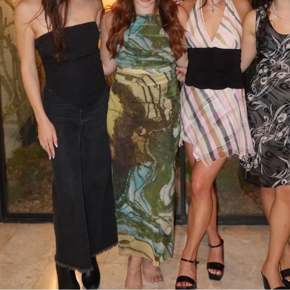 Zara Multicolor Backless Dress - Picture 2 of 2